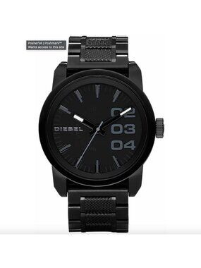 Diesel Double Down 46 Watch DZ1371 Analog Wristwatch Black Mens OS